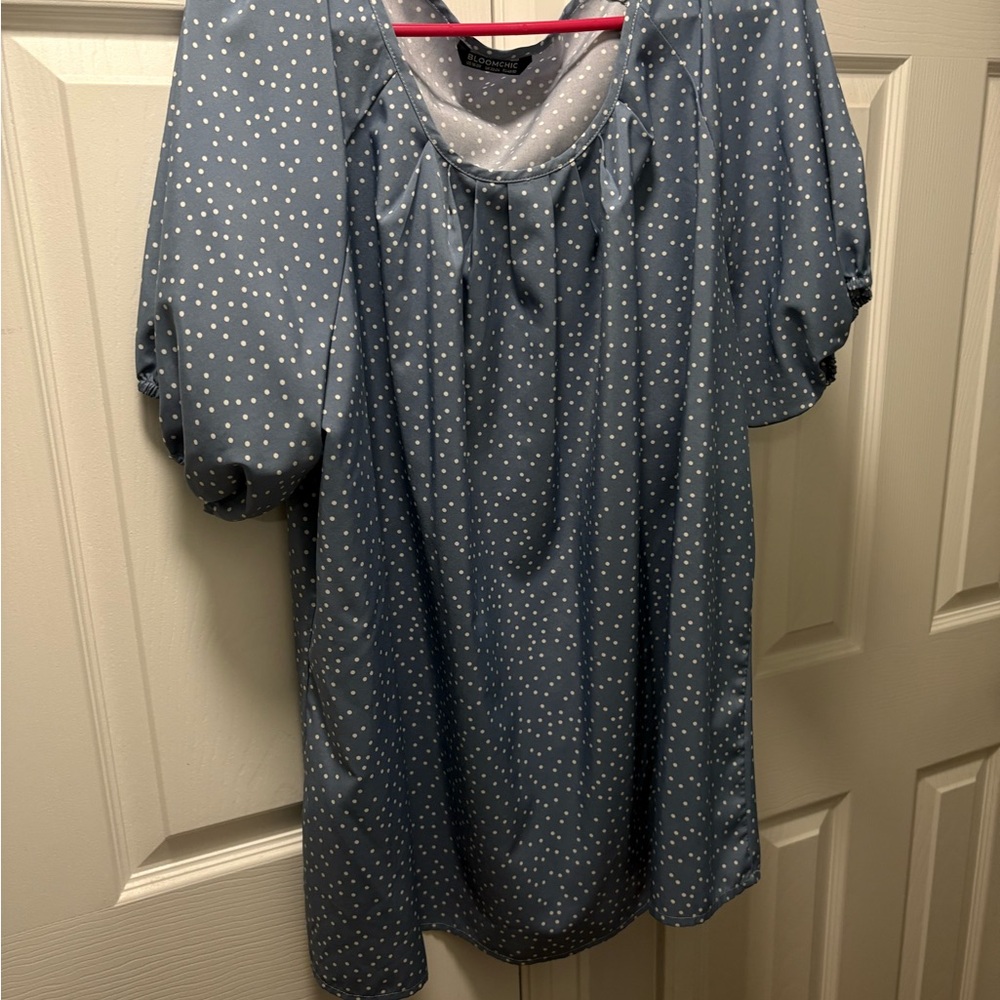BloomChic Blue Polka Dot Blouse